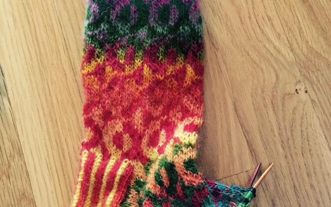 My #meditation lately has comprised of #cooking and #knitting. My latest #sock project.