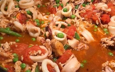 #Calamari & ground chicken in a fresh #Asian #tomatosauce #foodies #betterthananyrestaurant