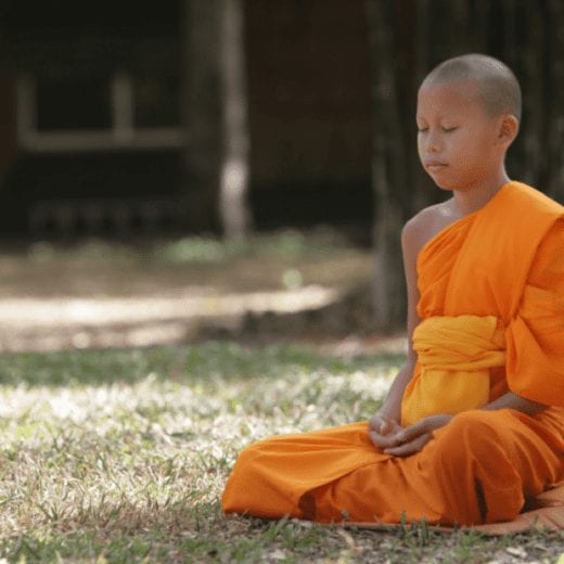 child meditating