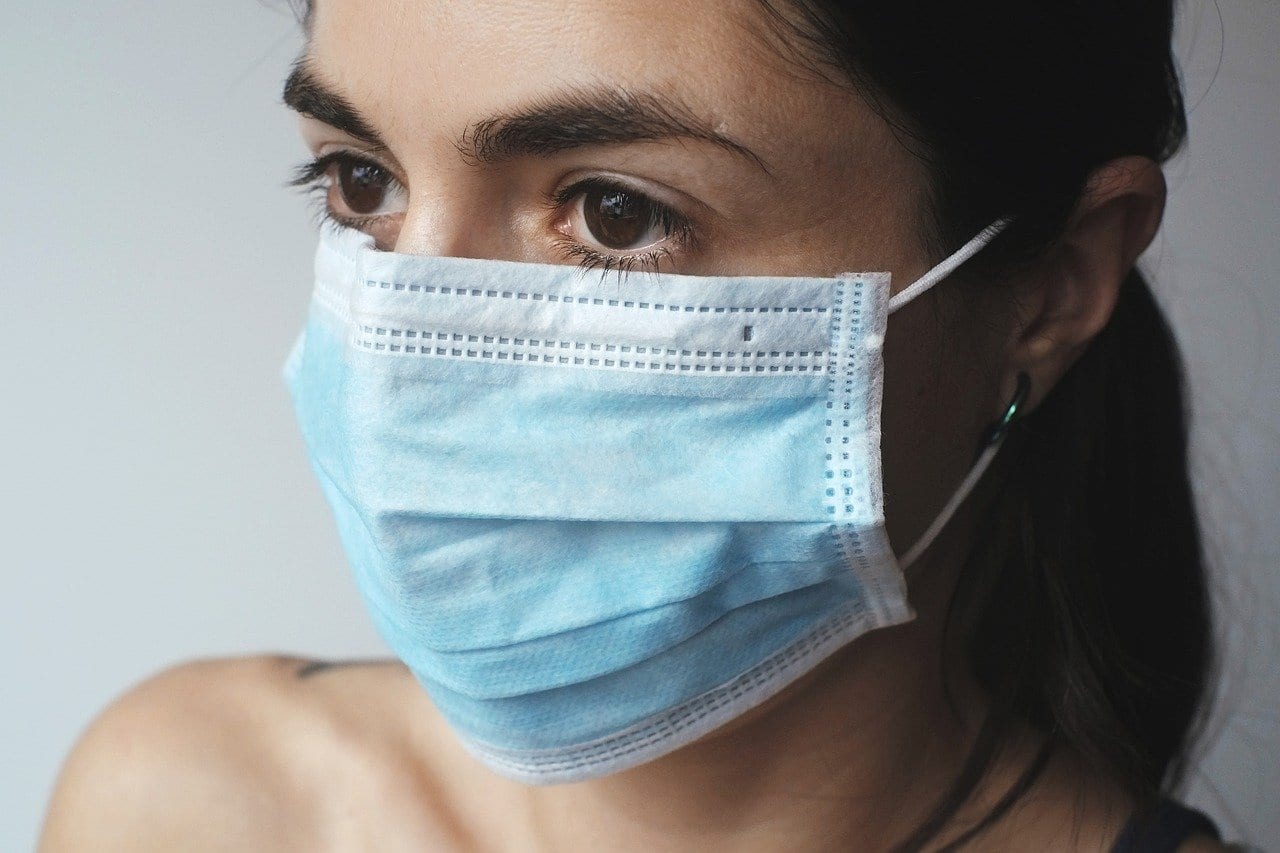 woman wearing face mask