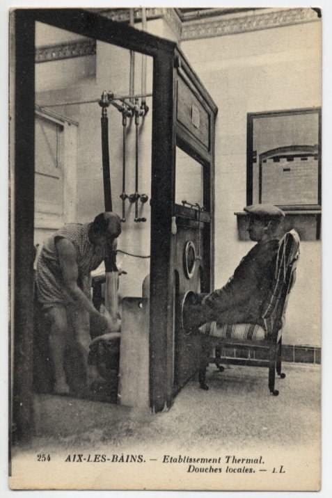 man sitting with feet through window