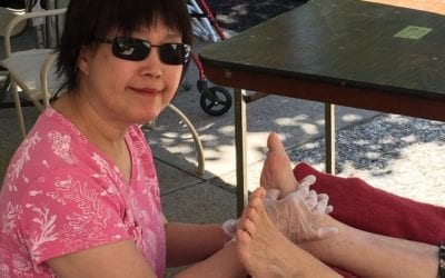 Helen chin Lui and #reiki practitioner robin Bornstein were invited to the fox hill village’ #seniors #wellness fair today in Dedham, MA. My hands are tired from giving all those mini #reflexology sessions but the seniors were happy. #healingplacemed #holistic