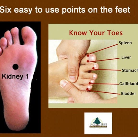 Here are where important #meridian points are located in your feet. By gently applying pressure to these points it will help to open these #channels. #reflexology