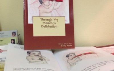 #HelenChinLui’s first children’s book “Through my Mommy’s Bellybutton”. Delightful story about an older sibling waiting for his little brother to be born. #childrensbook #healingplacemed