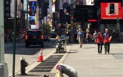 Only in #nyc I could see someone #praying in the direction of #mecca on the #sidewalk. #faith #dedication