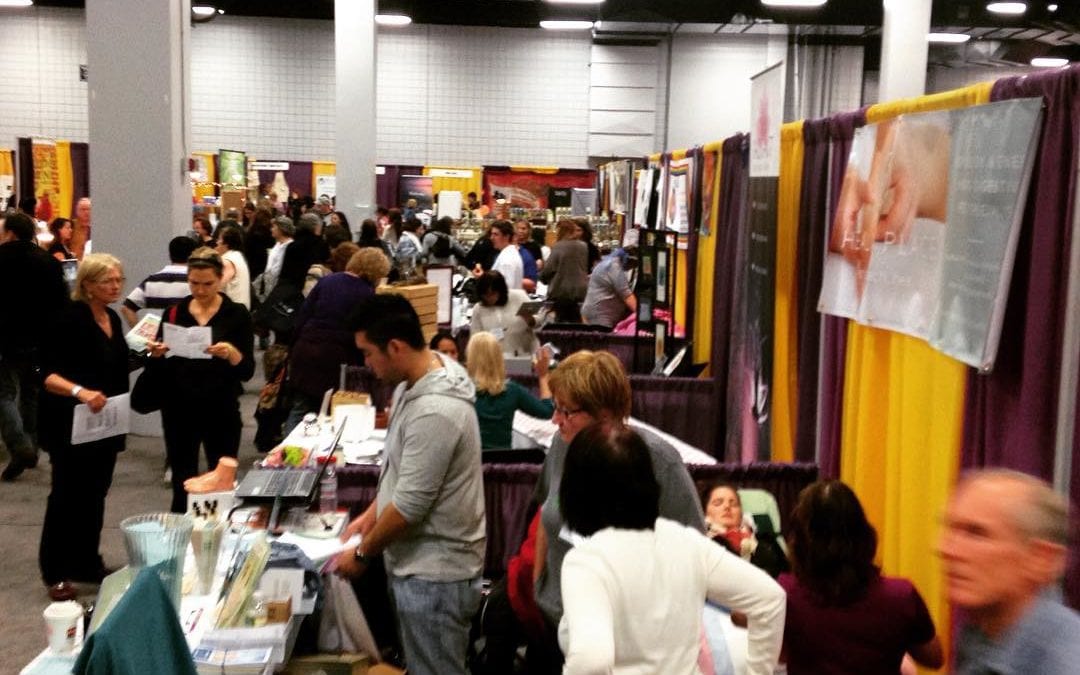 View of my booth at the #NaturalLivingExpo from above! #Reflexology #AlternativeHealing