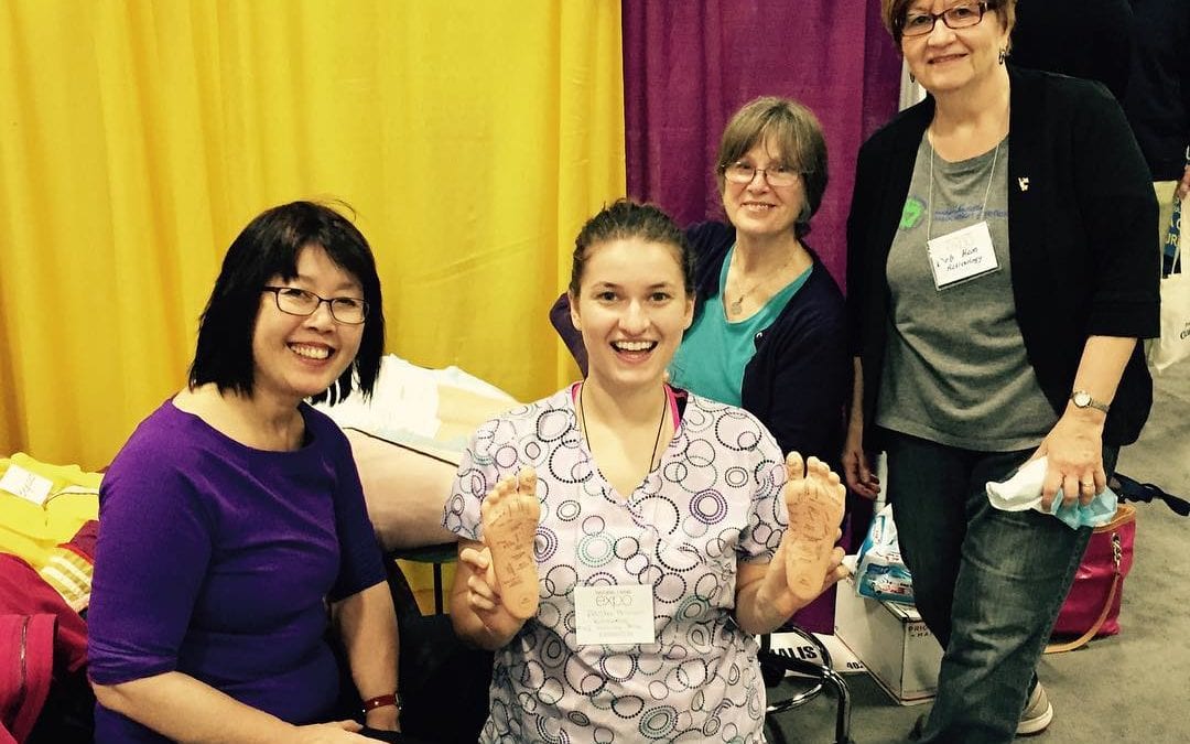 Thank you #reflexologists Alisha Hamm, deb Heon and Kate Melvin for helping today at #naturallivingexpo