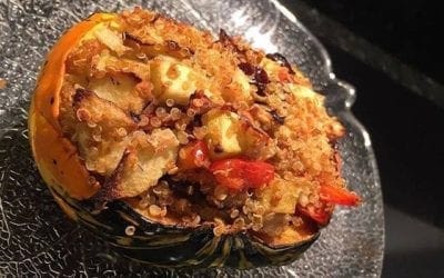 Gluten Free Quinoa Stuffed Acorn Squash Recipe
