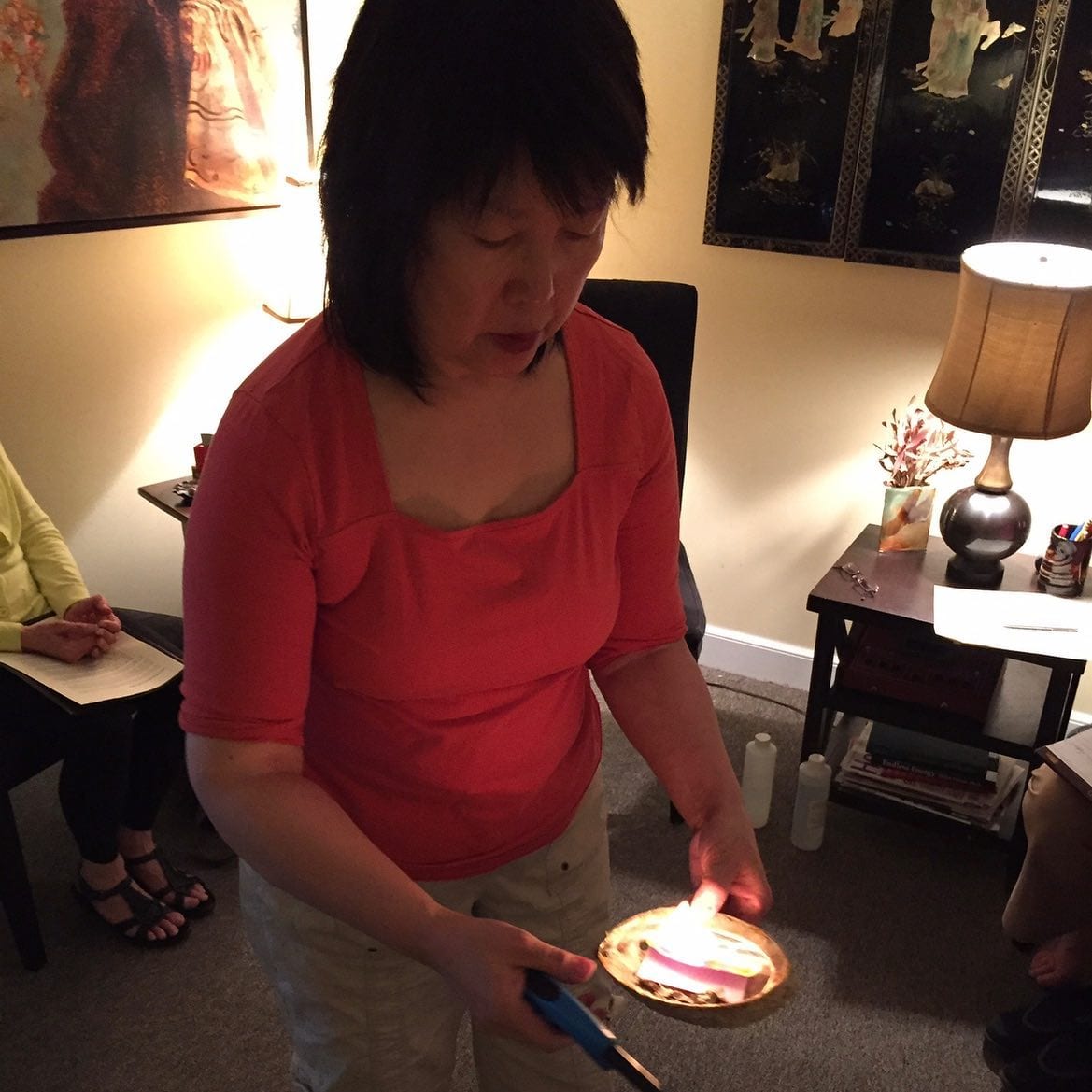 holding a candle