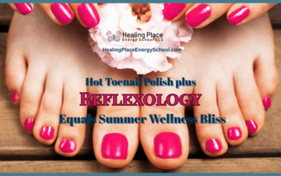 Hot Toenail Polish plus #Reflexology equals #Summer Wellness Bliss! #HotToeNailPolish #ReflexologyNearMe #HealingPlaceEnergySchool #Selfcare
